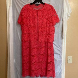 Preston & York Women 16 Orange Dress w/jacket